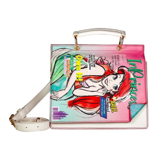 Disney Little Mermaid x Danielle Nicole Ariel Magazine Crossbody Bag Multicolor - Picture 3 of 5